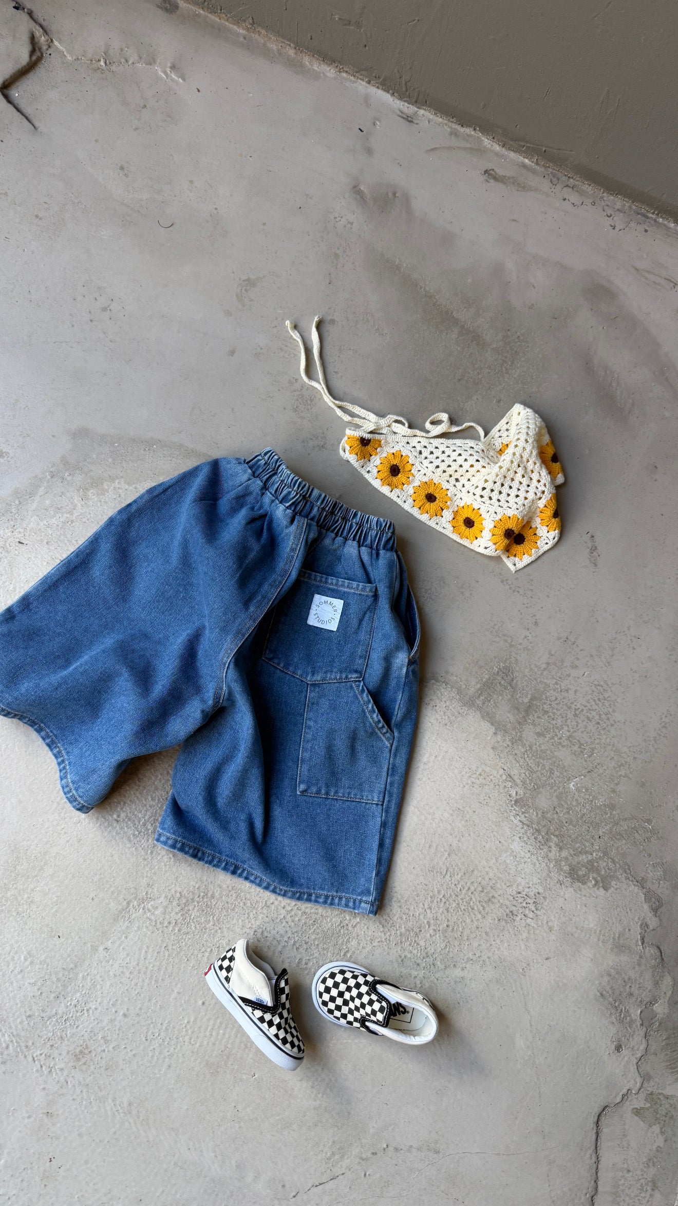 Skater denim shorts