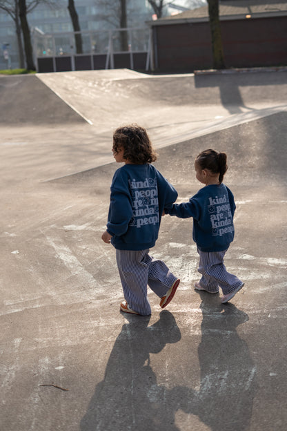Kind People Sweatshirt Navy/White