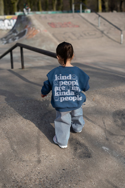 Kind People Sweatshirt Navy/White