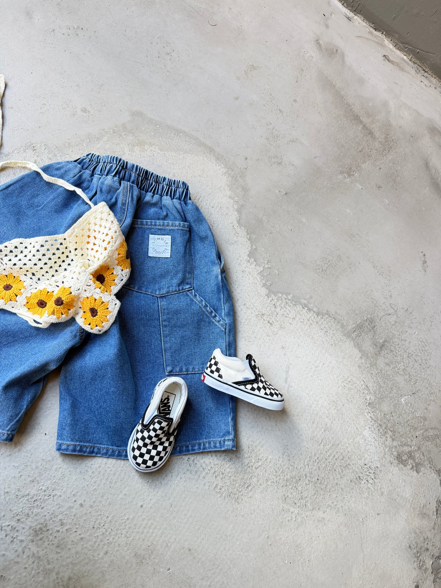 Skater denim shorts