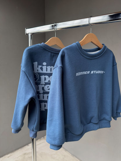 Kind People Sweatshirt Navy/White