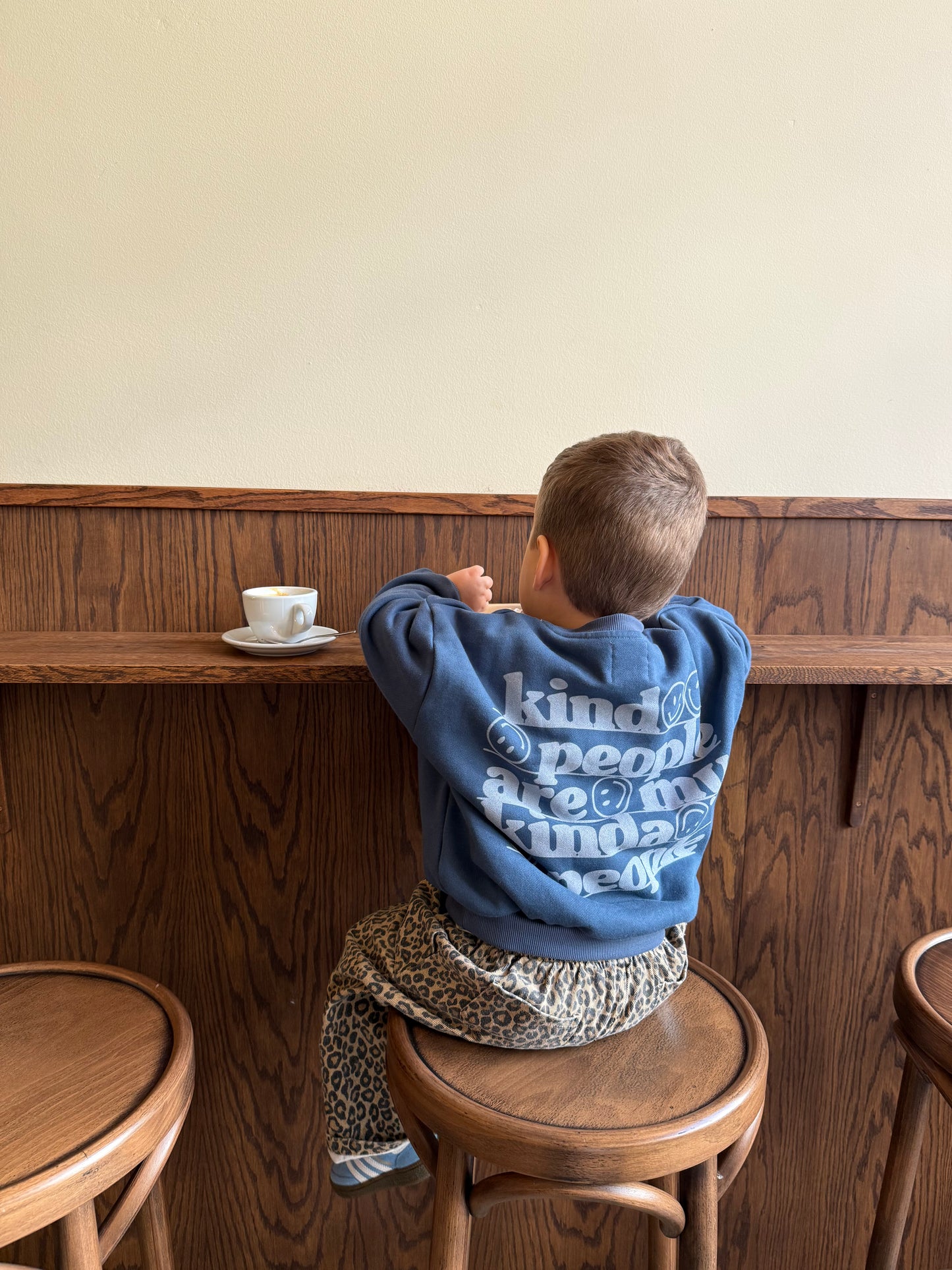 Kind People Sweatshirt Navy/White